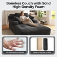 thumbnail image 4 of 67'' Oversized Chaise Lounge Chair, Cloud Plush Corduroy Sofa Bed for Living Room, Modern Deep Seat Sleeper Couch with Back Cushion, No Assembly Required, (Deep Black), 4 of 12