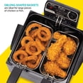 thumbnail image 4 of Presto 5 Qt Dual Basket Pro Fry Immersion Element Black Deep Fryer 05489, 4 of 15