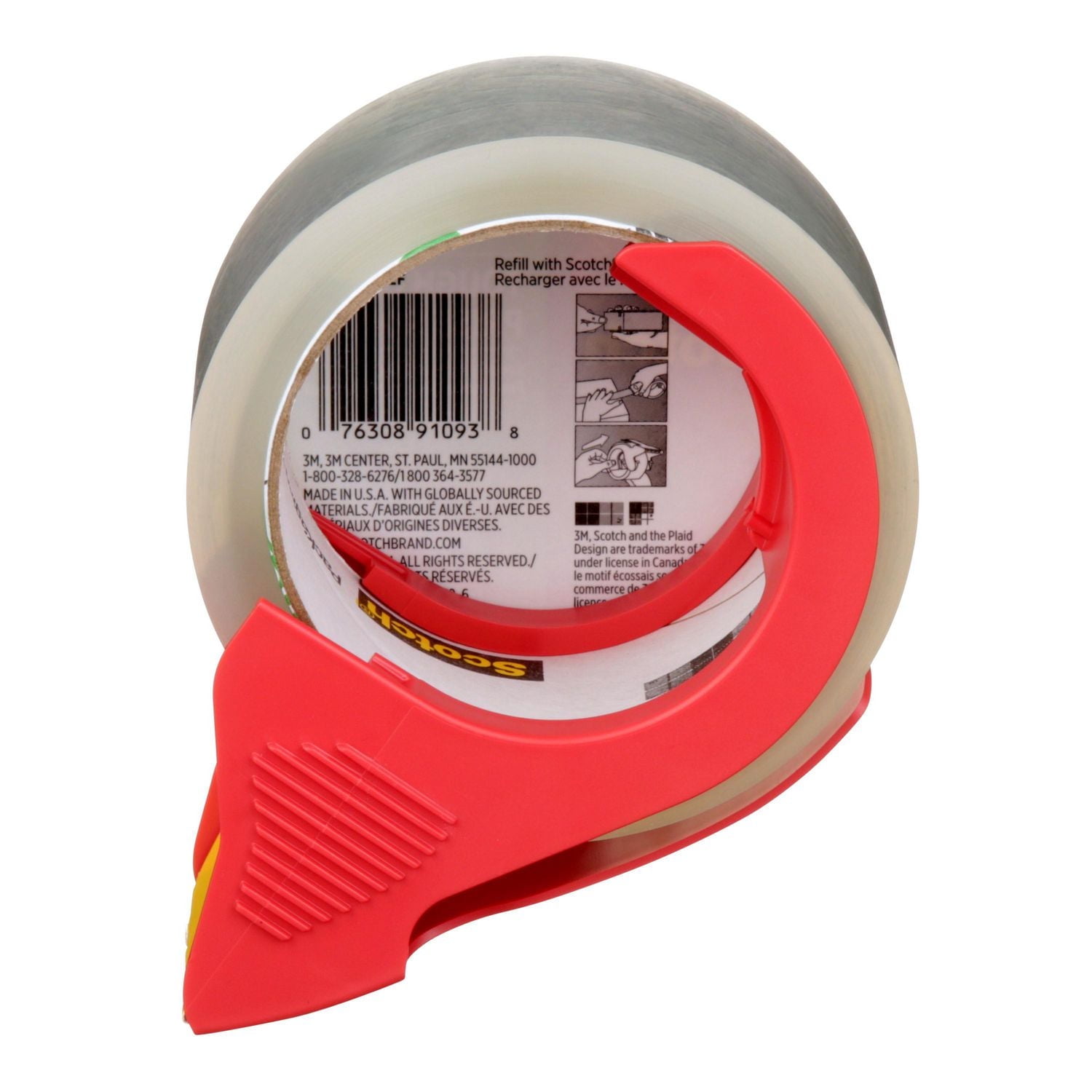 Scotch(R) Ruban d’emballage mobile 3500-RD-EF-6WC, 1,88 po x 54,6 yd (48 mm x 50 m)