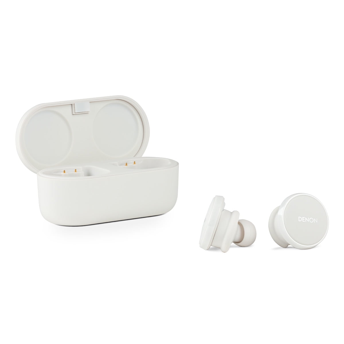 Denon PerL Pro True Wireless Earbuds with Active Noise Cancellation, Spatial Audio, and Adaptive Acoustic Technology (White)