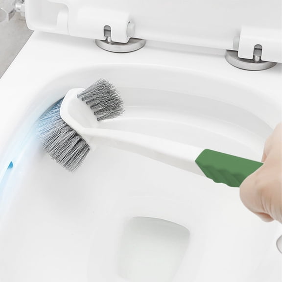 SHENGXINY Toilet Brush , Full-Corner Deep Cleaning Hygienic Tool for Toilet Bowl Green 2x17.3in