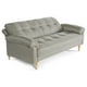 thumbnail image 4 of Sofá Cama Makora Salam con Memory Foam Color Gris Claro Lino Respaldo Reclinable de 3 Posiciones, 4 of 7