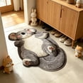 thumbnail image 5 of Hometravel Cute Kitten-Shaped Floor Mat, Washable Plush Area Rug 16x47 Inch, Non-Slip Soft Carpet for Bedroom, Living Room, Entryway, 5 of 9