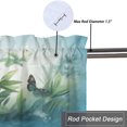 thumbnail image 5 of Cartoon Panda Kitchen Valance Curtain Rod Pocket Funny Animal Bamboo Forest Flowers Butterfly Window Treatment Valance Curtains for Bathroom 54 by 18 in, 1 Panel, 5 of 6