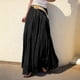 thumbnail image 4 of Faldas de Cintura Elástica para las Mujeres de Moda Color Sólido Flamed Tobillo Faldas Casuales para las Mujeres Verano Poliéster, 4 of 6