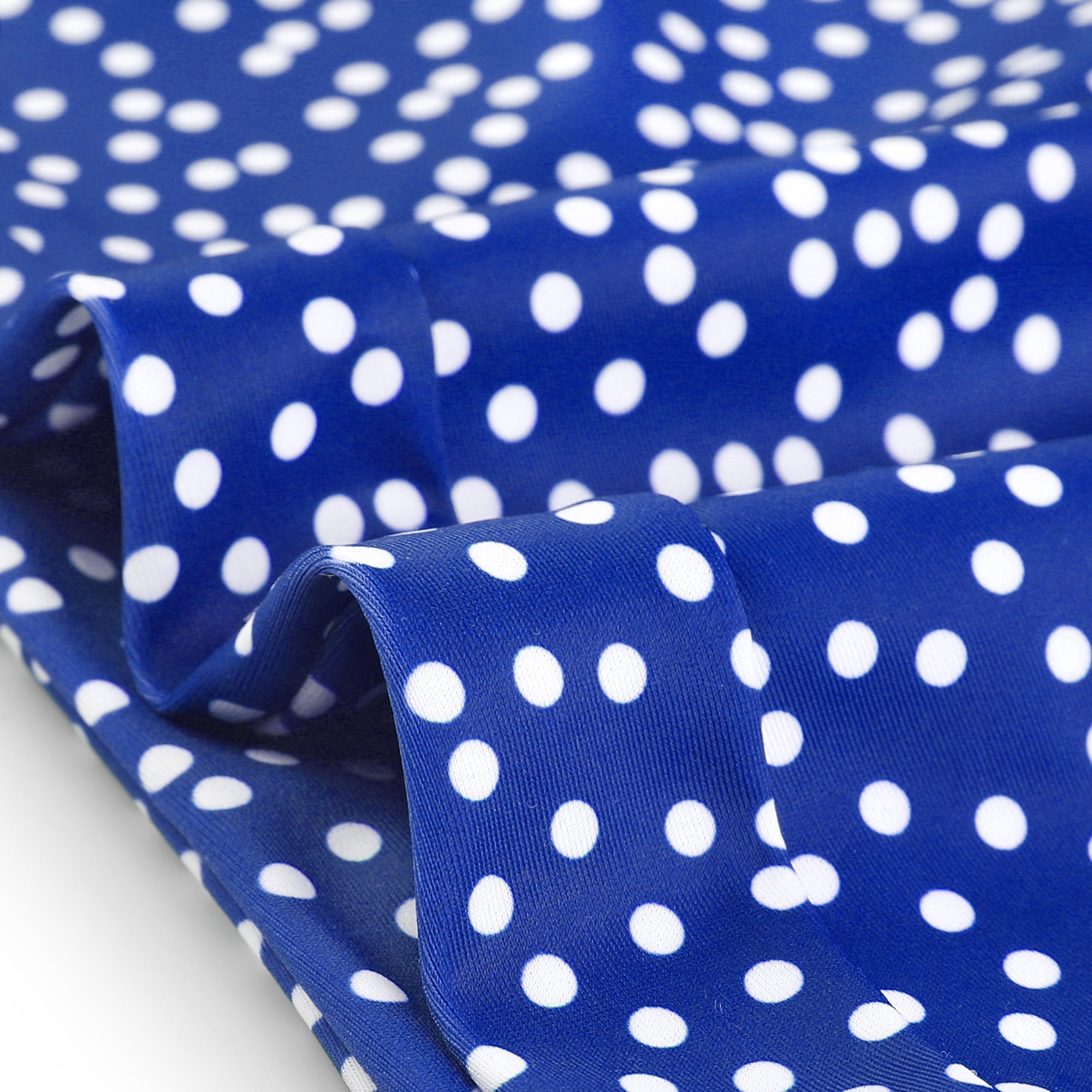 DARING DIVA Women's Plus 2pcs Polka Dots Bikini Bandeau Suits L Blue