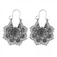thumbnail image 1 of 5xPendientes Gitanos Pendientes Colgantes De Gota Tallados Tribales Huecos De Metal Plata 5 piezas, 1 of 8