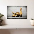 thumbnail image 2 of Elephant Stock Textured Bowling Wall Art - Horizontal Canvas Wall Art - Bedroom Wall Decor - Sports Canvas - Brown And Gray Decor - 12" x 8", 2 of 8