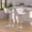 White, variant on Modern Adjustable Bar Stools Set of 2, PU Leather Upholstered Swivel Counter Stools, Counter Height Bar Stools with Back & Footrest For Kitchen Island Pub Dining Room(White)