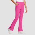 thumbnail image 2 of Leey-World Girls School Uniform Pants Kids Pull On Straight Leg Stretchy Elastic Waist Trousers with Pockets 5-14 Years(Hot Pink,9-10 Years), 2 of 6