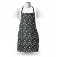 thumbnail image 3 of Star Apron, Greyscale Illustration Chalk Design Hand Drawn 5 Pointed Geometric Shapes, Unisex Kitchen Bib with Adjustable Neck for Cooking Gardening, Adult Size, Charcoal Grey White, by Ambesonne, 3 of 4