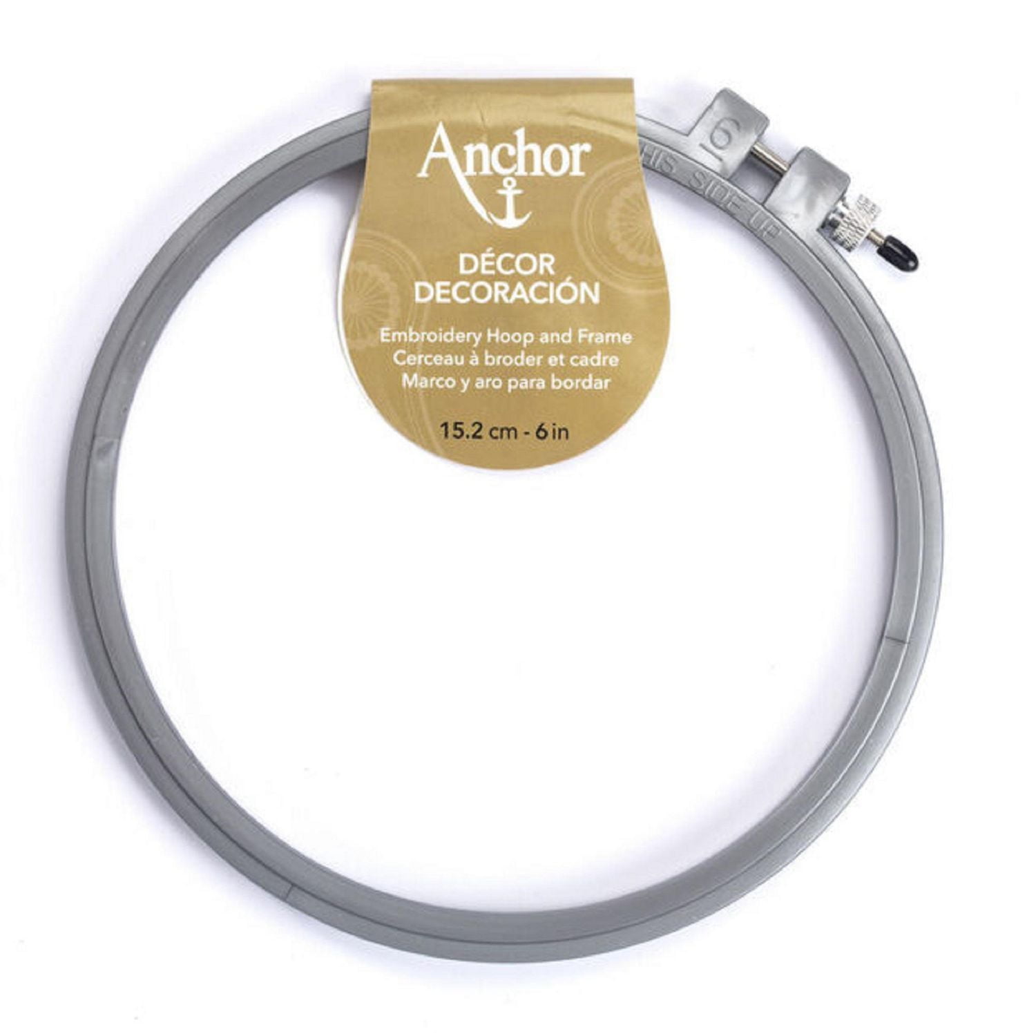 Anchor Decor Embroidery Hoop & Frame 10-Inch, Holds fabric securely in place.