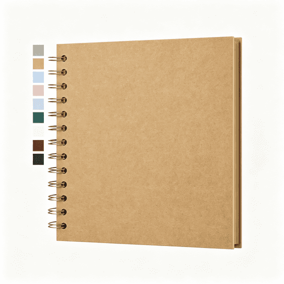 CYFW 7X7"Diy Scrapbook Photo Album,Hardcover Kraft Paper Acid-Free,20 Sheets (40 Pages),Lay Flat&Cover Izable Memory Book for Weddings Anniversaries Guest Book Baby Family Travel