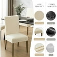 thumbnail image 4 of 100% Waterproof Dining Room Chair Covers Set of 4, Super Fit Stretch Jacquard Parson Chairs Slipcovers Removable Washable Chair Seat Protectors for Home, Kitchen, Banquet (Beige), 4 of 7