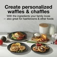 thumbnail image 4 of Proctor Silex Double Mini Waffle Maker with Nonstick Grids, Makes 4 in. Round Waffles, Black, 4 of 8