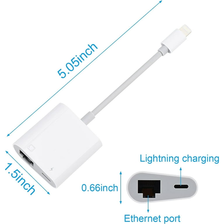 ⭐️3438 イーサネットアダプター 2イン1 RJ45 LAN ネットワーク Amazon.co.jp: Lightning～イーサネット用 アダプター [Apple