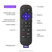 Roku Smart TV – 75- Inch Pro Series, 4K QLED Mini-LED TV – Roku TV with Backlit Voice Remote Pro