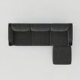thumbnail image 6 of Modern L-Shaped Sofa with Storage in Dark Gray, 3-Seat for Living Room/Bedroom/Small Space, 6 of 13