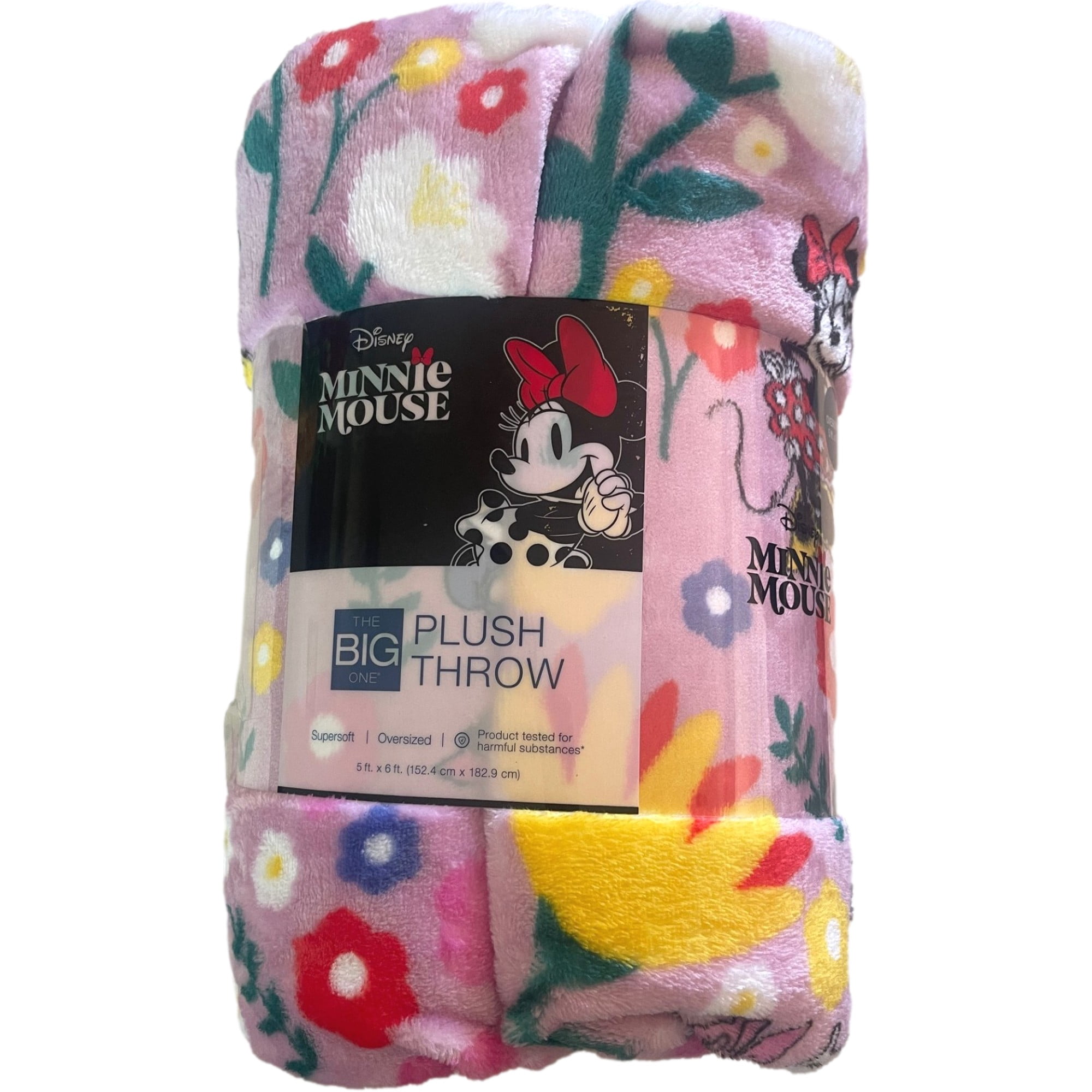 The Big One Oversized Plush Minnie Mouse & Daisy Duck Throw Blanket, 5' x 6'