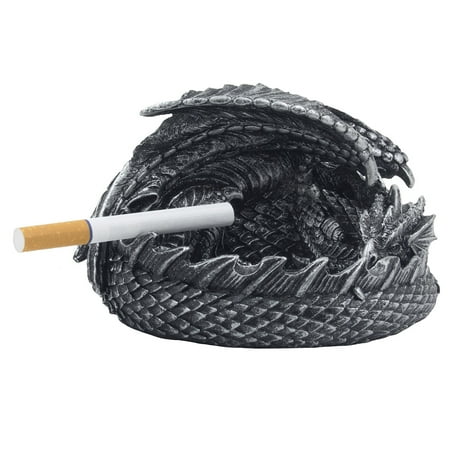 - Decorative Guardian Dragon Ashtray with Celtic Symbol in Pewter Look for Medieval Bar Decor or Gothic Smoking Room Decorations by Home 'n Gifts