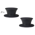 thumbnail image 1 of Luzkey 2 Pieces Silicone Pot Lid Replacement Knobs Pan Lid Holding Handles Sturdy Universal for Slow Cookers Kitchen Cookware Covers Black, 1 of 8