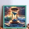 thumbnail image 2 of Hilo Algodón Ecológico Bordado Reloj Arena Impreso 11CT Arte Punto Cruz 40x40cm, 2 of 9
