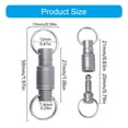 thumbnail image 3 of Metal Keyring With 360 Degree Rotations Detachable Carabiner Clip For Secure Key Organization, 3 of 9