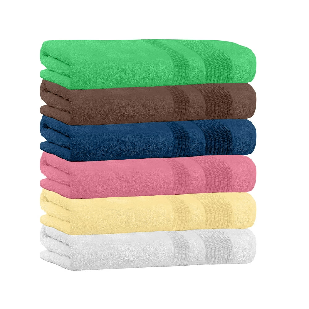 100 Cotton 4Pack Bath Towel Sets Extra Plush & Absorbent Oversized