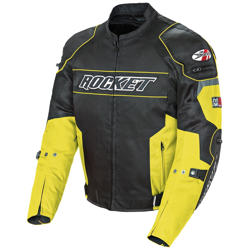 Joe Rocket 'Resistor' Mens Yellow and Black Mesh Motorcycle Jacket