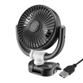 thumbnail image 4 of Ventilador de aire de refrigeración portátil para coche, circulador de aire compacto giratorio de 360  degree, cabezal único para salpicadero de coche, bajo USB de 5v, 4 of 9
