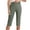 Army Green, variant on Dressy Capri Pants for Women Work High Waist Capris Pants with Pocket Casual Office Hiking Golf Lounge Pants Dark Purple, S