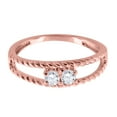 thumbnail image 3 of Aonejewelry 1/4 Ct Diamond Simple Ring In 10K Rose Gold, 3 of 4