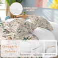 thumbnail image 2 of 3 Piece Pastoral Botanical Duvet Cover Set Full Size,Microfiber Comforter/Quilt Cover with Corner Ties and 2 Pillowcases,Vintage Mushroom Spring Summer Flowers All Season Bedding with Zipper Closure, 2 of 8