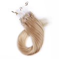 thumbnail image 6 of MY-LADY Blonde Micro Loop Ring 100% Remy Human Hair Extensions Thick Invisible Nano Beads Micro Link Hairpiece 50S 1G, 6 of 10