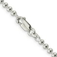 thumbnail image 3 of 925 Sterling Silver Ball Beaded Chain Styles Necklace 3 mm 16 inch, 3 of 4