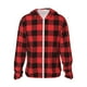 thumbnail image 1 of Fotbe Buffalo Plaid Red Black Chaqueta con Protección Solar UPF 50+ para Hombre y Mujer, Camisa con Capucha y Bolsillos-Large, 1 of 7