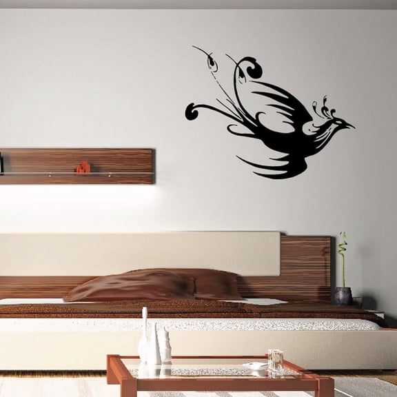 Humble Flying Peacock Decal - 36 Inches