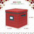 thumbnail image 6 of Edergoo Christmas Ornament Storage, 4 Tier Ornament Storage Box Holds Up to 64 Holiday Ornaments Decoration Balls, Storage Container with Dividers Made of 600D Oxford Polyester Material, 6 of 6