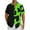 Green, variant on Men's Vintage Bowling Shirts Leopard Graphic Casual Short Sleeve Button Up Contrast Shirt Summer Color Block Shirts