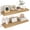 Oak Finish, variant on Square Floating Shelves for Wall 8"W x 8"D x 1.2"H, Small Engineered Wood Wall Shelves with Invisible Brackets for Living Room Bedroom Bathroom Office Kitchen Storage & Decor, Black Finish, Set of 3