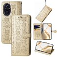thumbnail image 1 of Funda Cartera FOXDOCK para Honor 200 Pro , Flip PU con Relieve de Gatos y Perros, Tarjetero y Soporte, 1 of 6