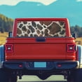 thumbnail image 4 of SEANATIVE Truck Rear Window Decal Perforated One Way See Through Vinyl Graphic Sticker Universal Fit Back Window Car Outdoor Decor for Most Trucks Pickups SUVs, Black Brown Cow Print, 4 of 7