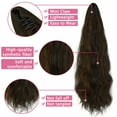 thumbnail image 6 of SAYFUT 24" Hair Piece Ponytail Clip On Extension Long Thick Wavy Curly Heat-Resisting Pony Tails Synthetic Hair Extensions for Women, 6 of 8