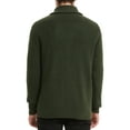 thumbnail image 5 of Kallspin Men's Wool Blend Shawl Collar Cardigan Sweater Button Down Knitwear with Pockets(Army Green,3X-Large), 5 of 6