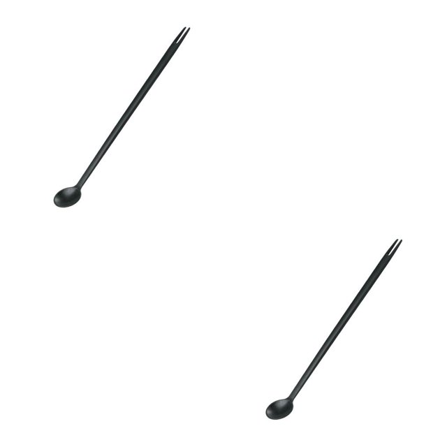 Cuchara 2 en 1 Moyic con mango largo tenedor para revolver frutas utensilios de cocina multiusos accesorios de cocina barbacoa de Picnic Type1 NO1