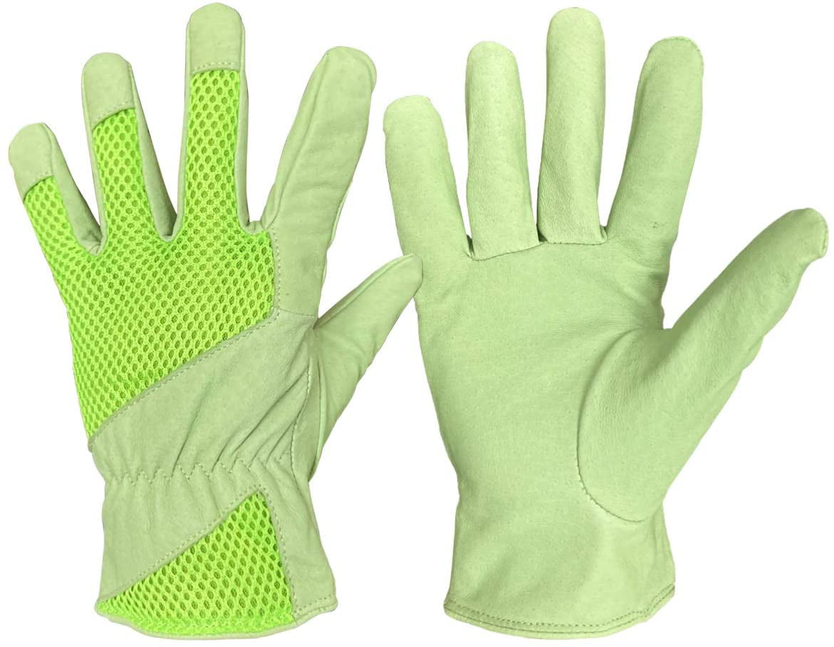 3D Mesh Comfort Fit- Improves Dexterity and Breathability Design Scratch Resistance Garden Working Gloves for Vegetable or Pruning Roses Small Goatskin Leather Gardening Gloves Women 