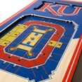 thumbnail image 3 of Kansas Jayhawks 6'' x 19'' 3D StadiumView Banner, 3 of 7