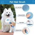 thumbnail image 3 of Dog Brush Dog Grooming Kit, 6PCS Deshedding Brush and Dematting Comb for Dogs, Cat Nail Clipper with File, Flea Comb, Bath Brush for Shedding Control at Home, Blue, 3 of 6