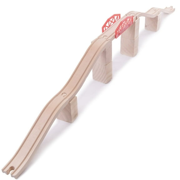 Conductor Carl Build-a-Bridge Set (11 pcs.) | Wooden Toy Train Rail Bridge Kit