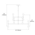 thumbnail image 4 of Open Box Dainolite Ava 12-Light Vintage Bronze Chandelier with No Shades, 4 of 5